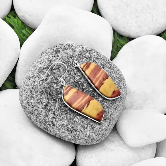 Australian imperial Jasper Sterling silver earrings - Picture 6 of 6